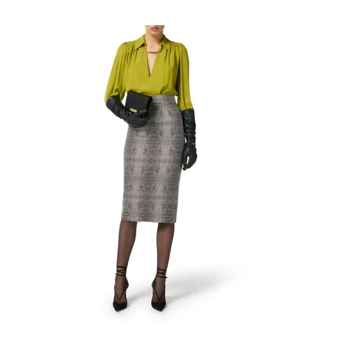 Skirt in viscose fabric with python print - Elisabetta Franchi - Modalova