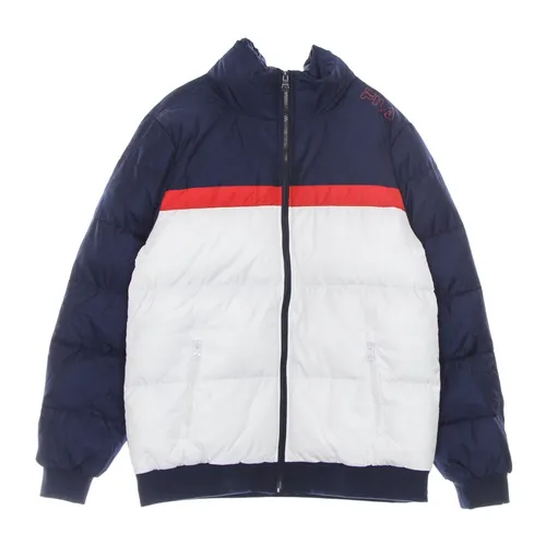 Men's Down Jacket Bright White/Black/Red - Fila - Modalova