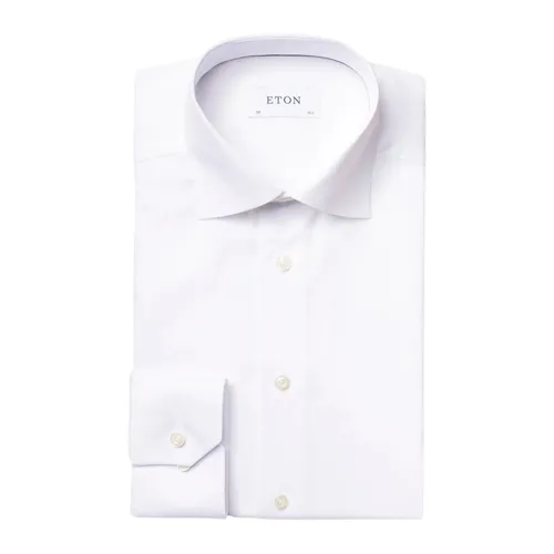 White Twill Stretch Shirt - Eton - Modalova