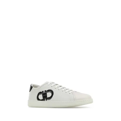 White Leather Brandy 1 Sneakers - Ferragamo - Modalova