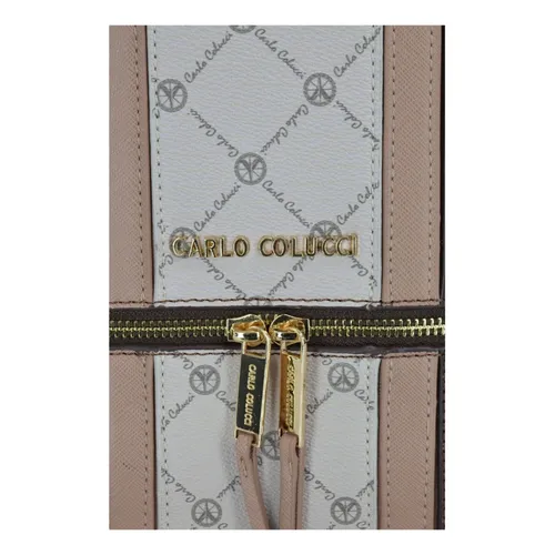 Backpack with logo print - Carlo Colucci - Modalova