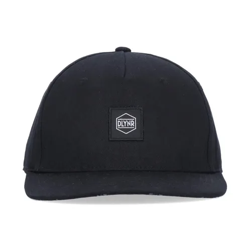 Flat Brim Cap Black Cotton Logo - Dolly Noire - Modalova