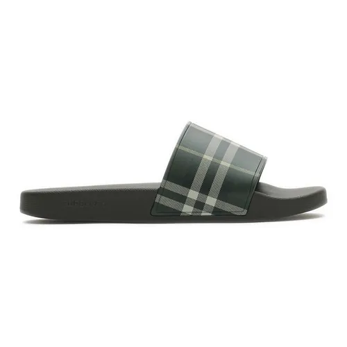 Checked Slip-on Slides - Burberry - Modalova