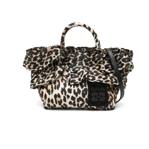 Leopard XXL Tote - Ganni - Modalova