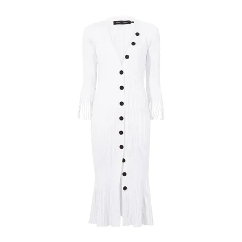 Fringe Sleeve White Dress - Proenza Schouler - Modalova