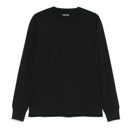 Sudadera cuello redondo de lyocell/algodón - Tom Ford - Modalova