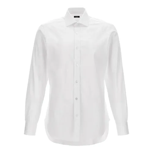 Stretch Poplin Shirt - Barba - Modalova