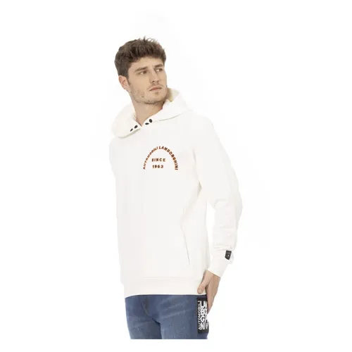 White Cotton Sweater - Automobili Lamborghini - Modalova