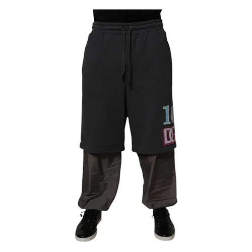 Layered Straight Sweatpants - Dolce & Gabbana - Modalova