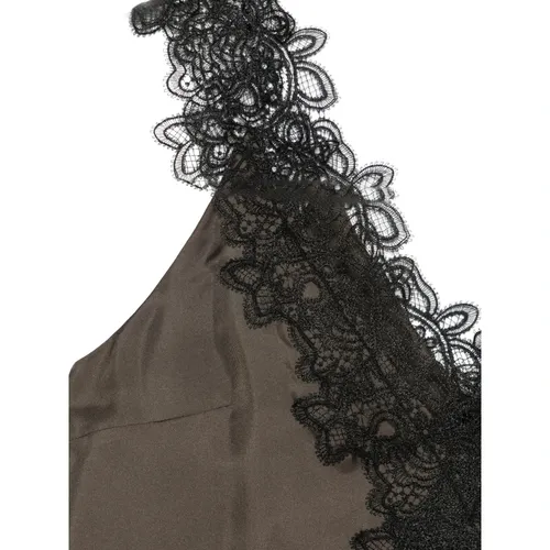 V-neck silk lace top - Róhe - Modalova