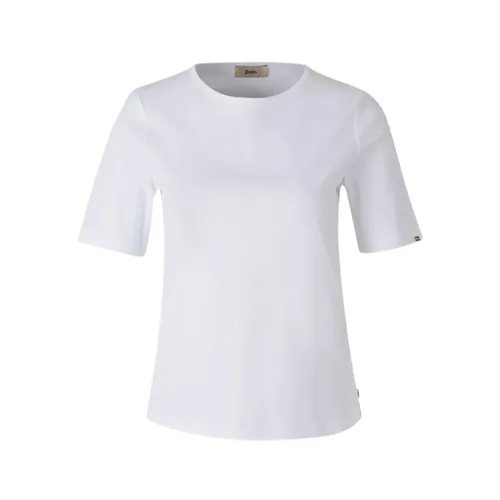 White Short-Sleeve Top with Side Button - Herno - Modalova