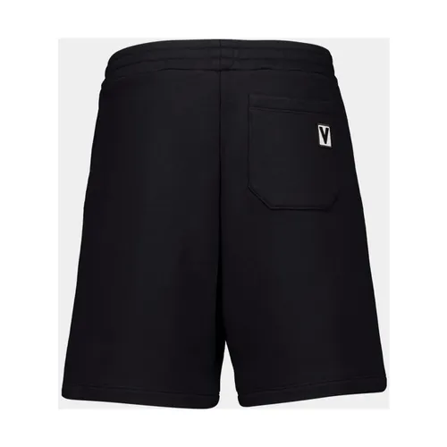 Shorts Regular Fit in Cotone Nero - Valentino Garavani - Modalova