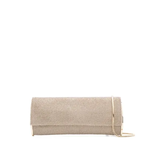 Crystal Mesh Clutch Bag Sand - Benedetta Bruzziches - Modalova