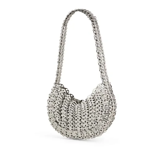 Silver Shoulder Bag with Brass Discs - Rabanne - Modalova