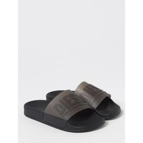 Black Slide Sandals - Diesel - Modalova