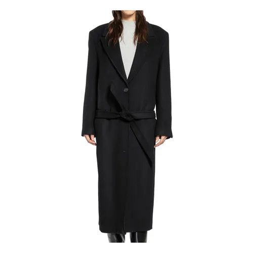 Long Twill Wool Coat - The Attico - Modalova