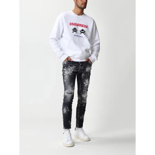 Pixel Graphic Sweatshirt - Dsquared2 - Modalova