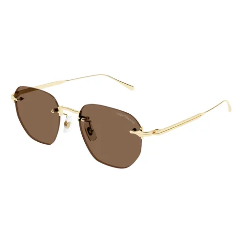 Geometric Metal Sunglasses - Montblanc - Modalova