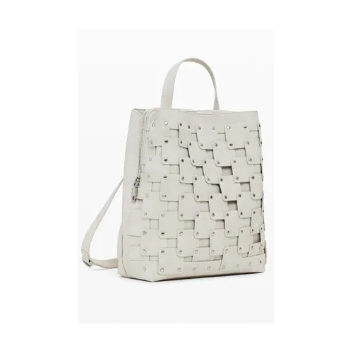 Chic Beige Women Backpack with Studs - Desigual - Modalova