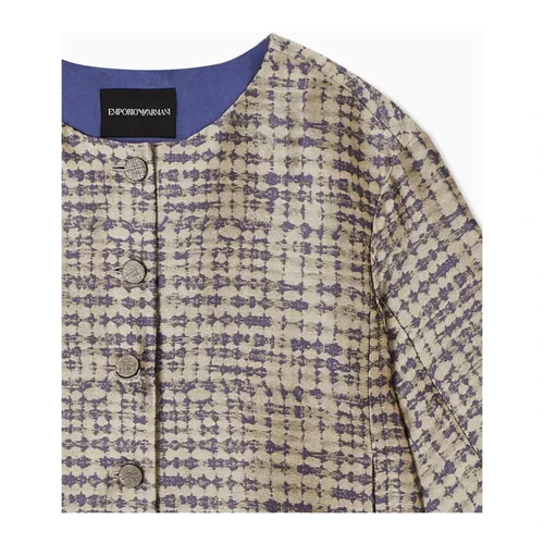 Geometric Jacquard Jacket - Emporio Armani - Modalova