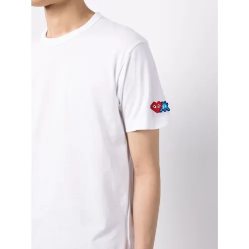 Logo Patch Crew Neck T-shirt - Comme des Garçons Play - Modalova