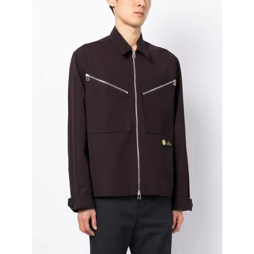 Purple Wool Zip-Up Jacket - Oamc - Modalova