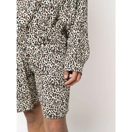 Leopard Print Drawstring Track Shorts - Nanushka - Modalova