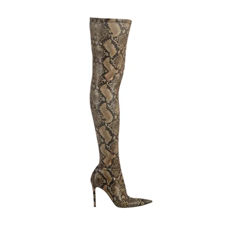 Python-Print Stiletto Boots - Stella McCartney - Modalova