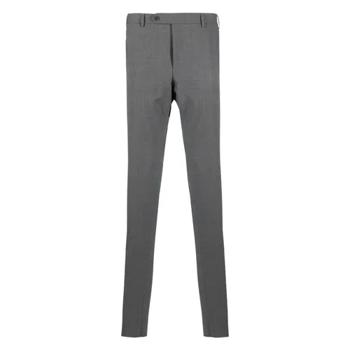 Wool Stretch Trousers - Canali - Modalova