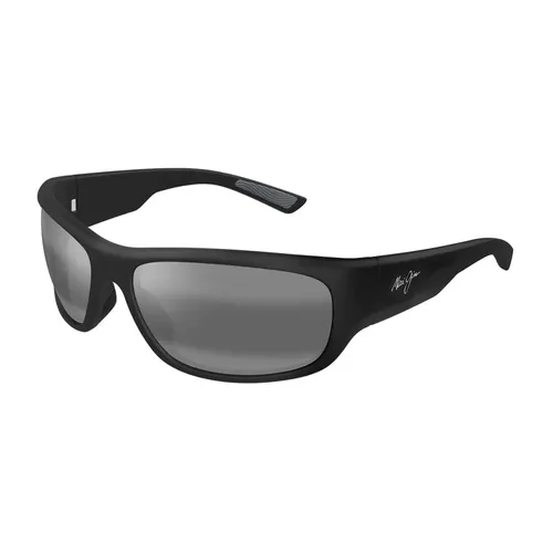 Polarized Sunglasses Black Matte Frame Grey Lens - Maui Jim - Modalova