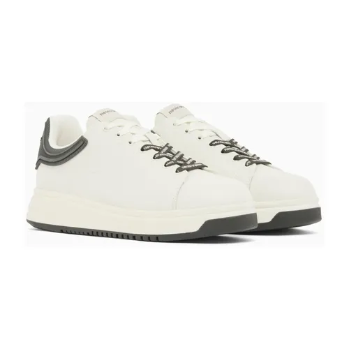 Leather Sneakers - Emporio Armani - Modalova