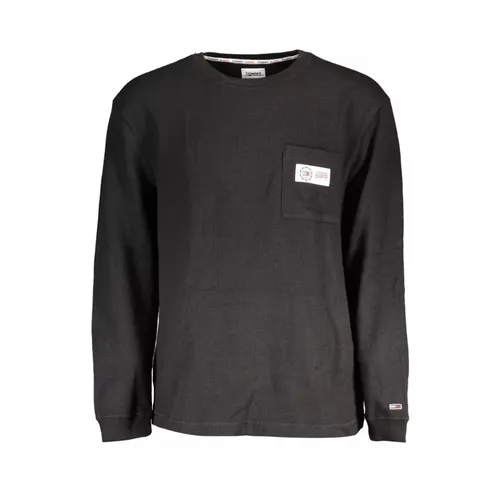 Sudadera Negra de Algodón - Tommy Hilfiger - Modalova