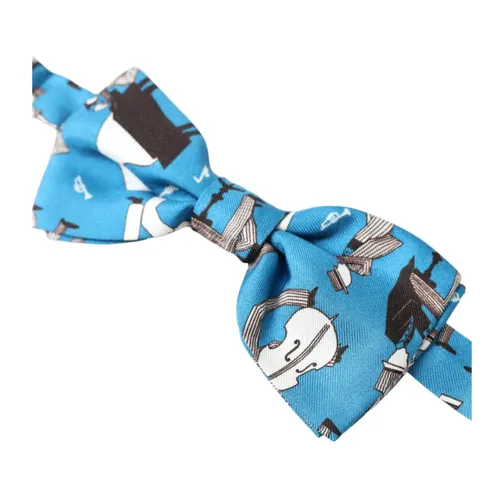 Blue Jazz Club Silk Bow Tie - Dolce & Gabbana - Modalova