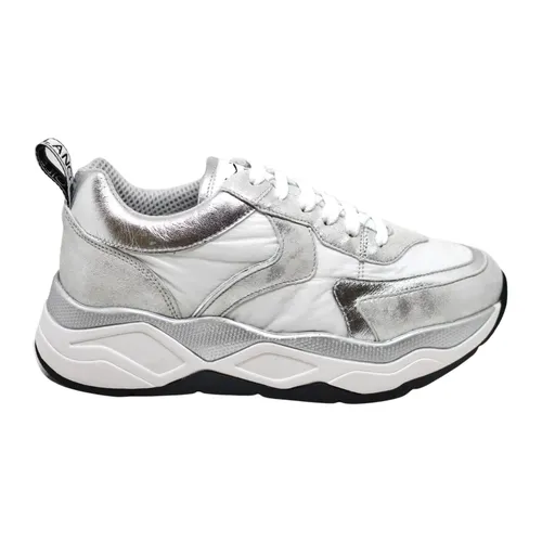 Silver Metallic Sneakers - Voile Blanche - Modalova