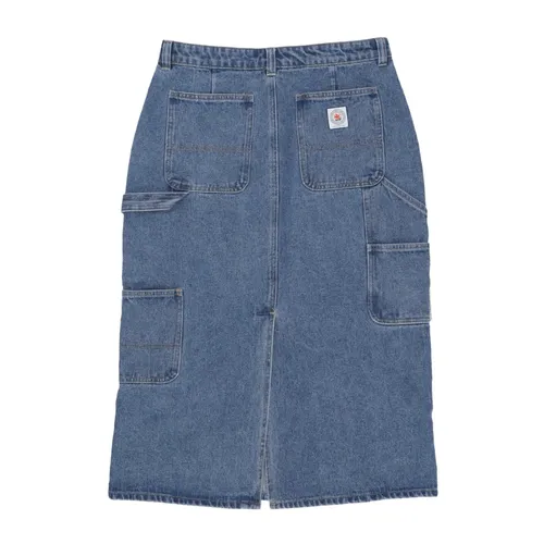Denim Midi Skirt with Tool Pockets - Obey - Modalova