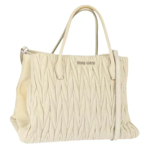 Pre-owned Leather Handbag - Miu Miu Pre-owned - Modalova
