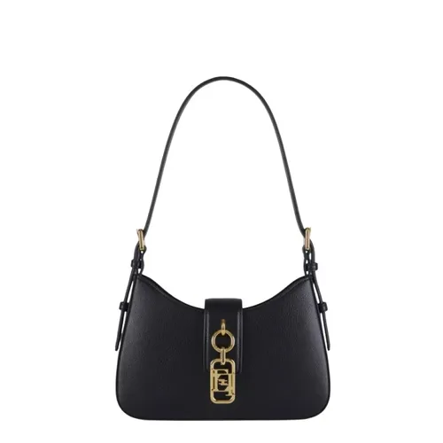 Small Hobo Bag with Charm - Elisabetta Franchi - Modalova