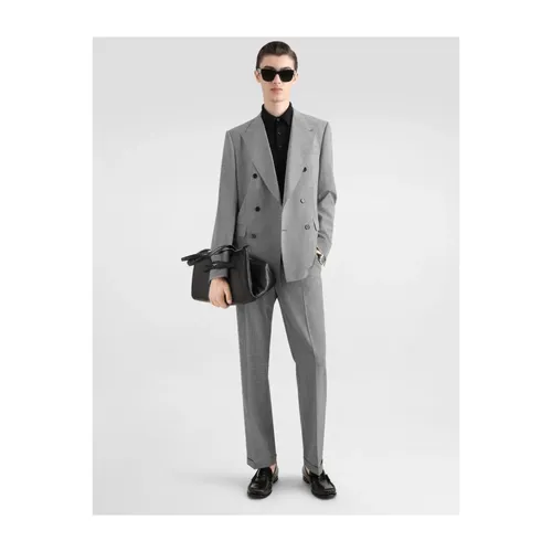 Double-breasted Houndstooth Wool Jacket - Dolce & Gabbana - Modalova