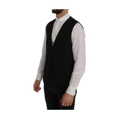 Staff Wool Stretch Vest - Dolce & Gabbana - Modalova