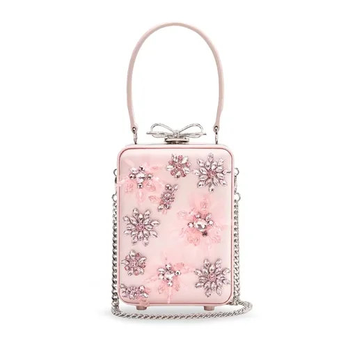 Satin Floral Crystal Mini Bag - Self Portrait - Modalova