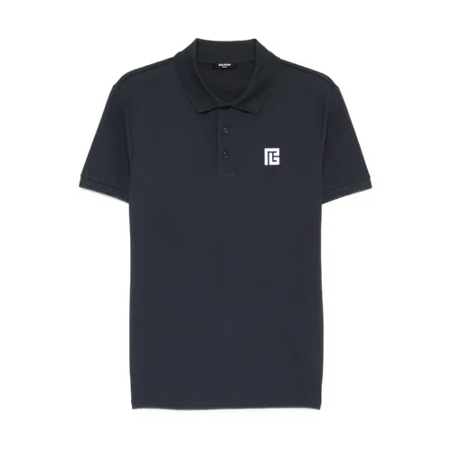 Embroidered Cotton Polo - Balmain - Modalova