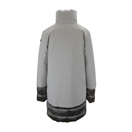 Women's Down Jacket with Zipper, Snap Button - RRD - Modalova
