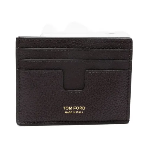 Grained leather card holder - Tom Ford - Modalova