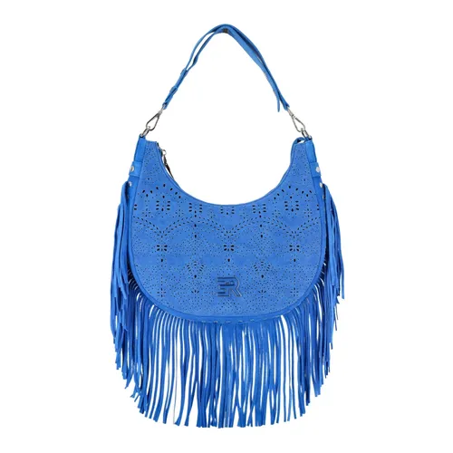 Canvas Hobo Bag in Terra Color - Ermanno Scervino - Modalova