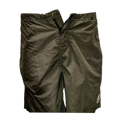 Military Green Swim Trunks with Drawstring - C.p. Company - Modalova