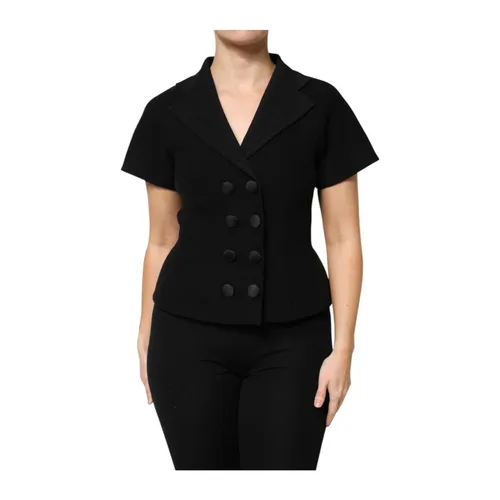 Black Wool Blazer Jacket - Dolce & Gabbana - Modalova