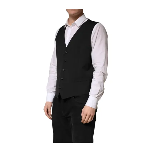 Wool Formal Waistcoat Vest - Dolce & Gabbana - Modalova