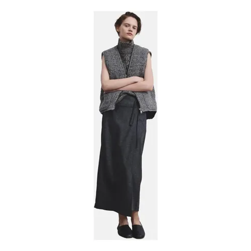 Wrap skirt with side pockets and waist tie - Pomandère - Modalova
