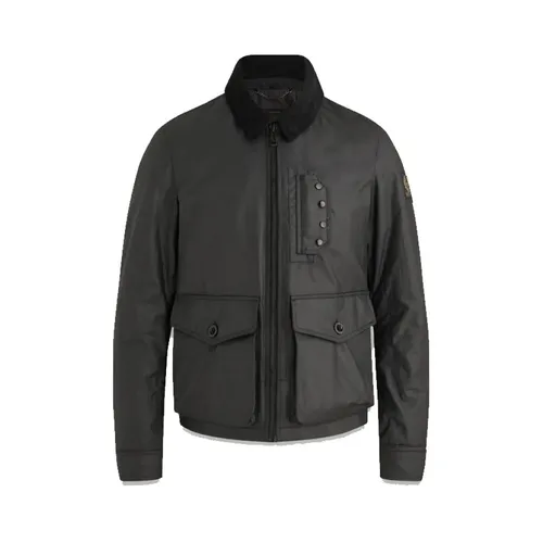 Black Range Jacket with Sheepskin Trim - Belstaff - Modalova