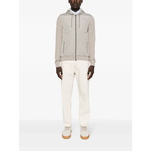 Hooded Coat with Zip Pockets - Herno - Modalova